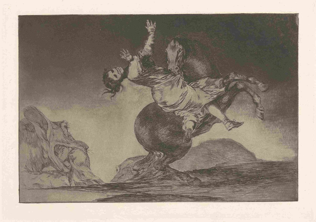 Francisco de Goya, A Woman and a Horse, Let Someone Else Master Them [The Horse-Abductor] (La Mujer y el Potro, Que los Dome Otro [El Caballo Raptor]) (ca. 1813-1820)