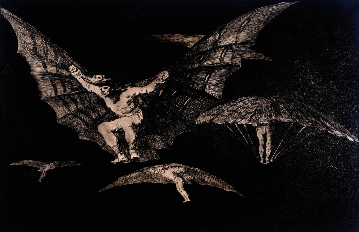 Francisco de Goya, Where There’s a Will There’s a Way (A way of Flying) (circa 1815 - 1824)