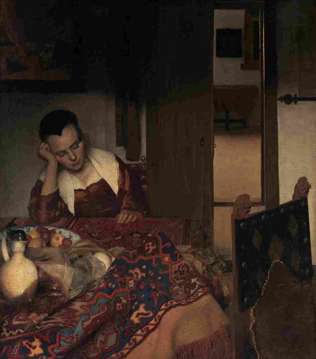 约翰内斯-维梅尔《熟睡的女仆》（约 1656-57 年）