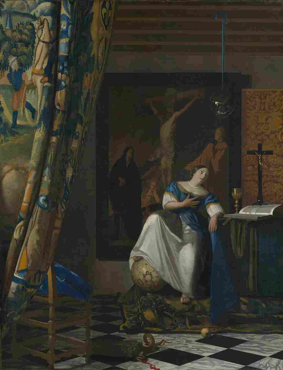 Johannes Vermeer Alegoría de la fe católica (ca 1670-72)-1