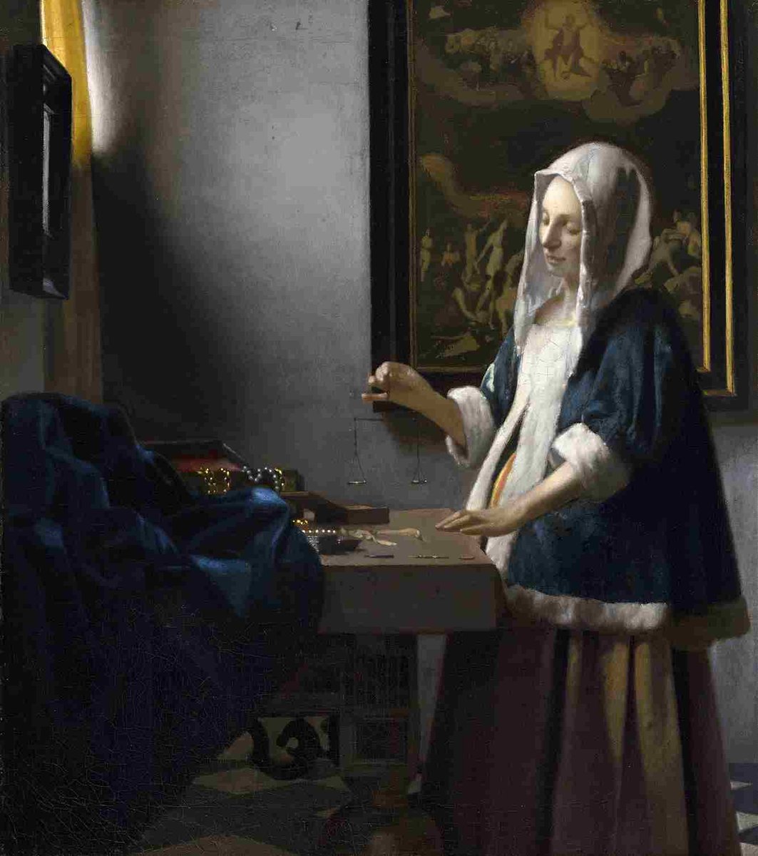 Johannes Vermeer Mujer sosteniendo una balanza (c 1664)