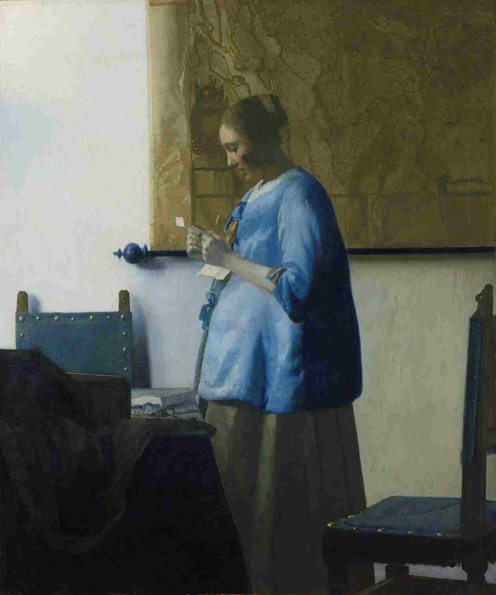 Johannes Vermeer Mujer leyendo una carta (c 1663)-1