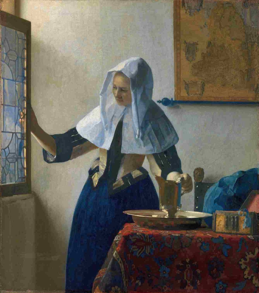 Johannes Vermeer Joven con jarra de agua (hacia 1662)-1