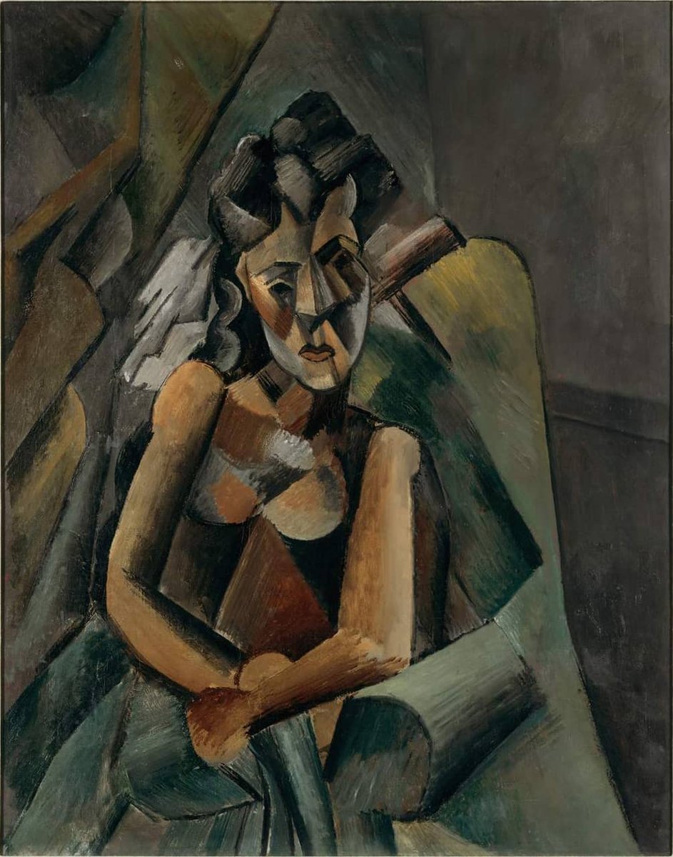Pablo Picasso, 1909, Femme assise(Sitzende_Frau) Staatliche Museen zu Berlin, Neue Nationalgalerie