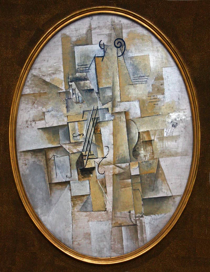Pablo Picasso, 1911-12, Violon (Violin), oil on canvas, Kr├Âller-M├╝ller Museum, Otterlo, Netherlands.