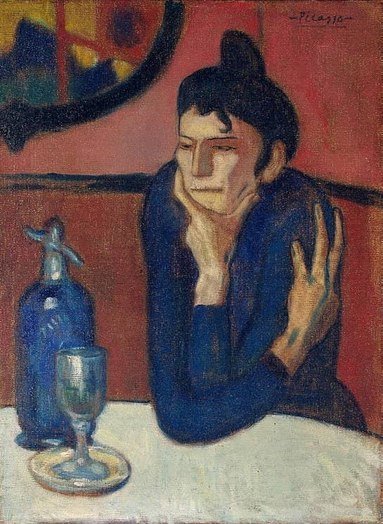 Pablo Picasso, Femme au café(Absinthe Drinker) 1901, Hermitage Museum, Saint Petersburg, Russia