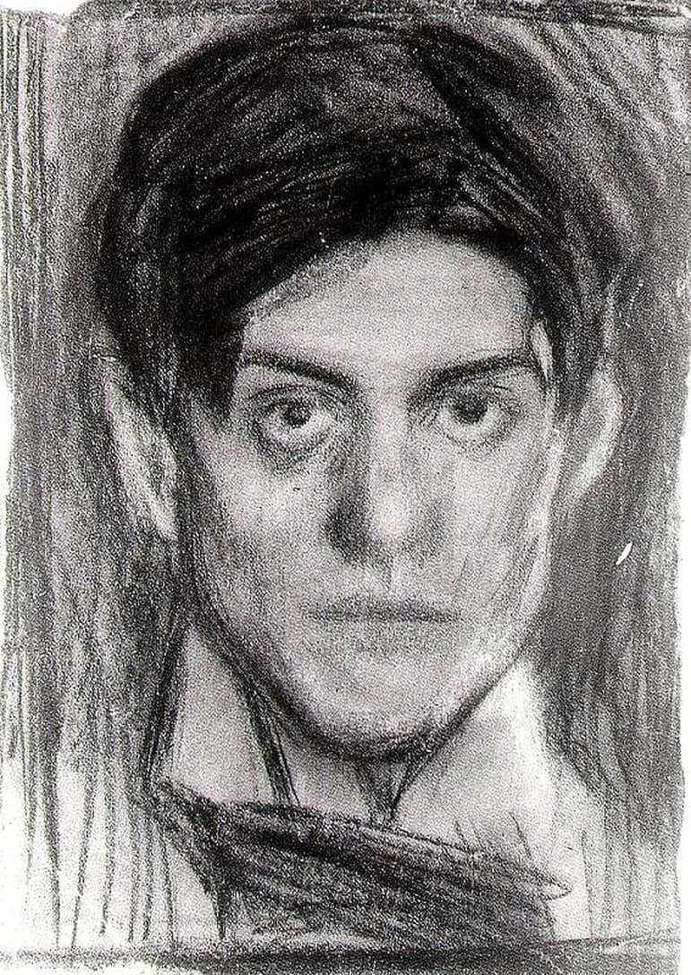 Picasso 1900 Self-Portrait22x16cm