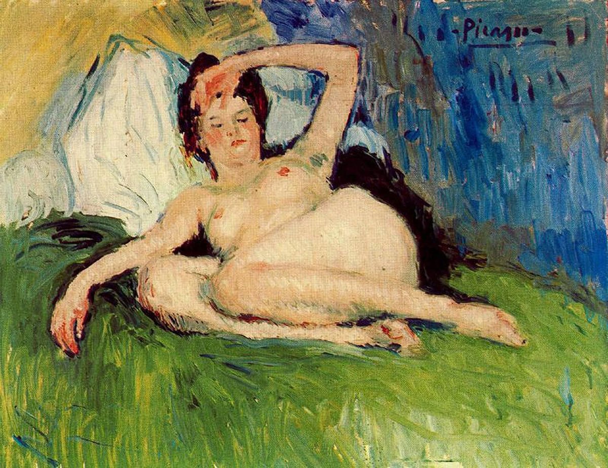 Picasso 1901 Jeanne (Reclining nude) 70x90cm